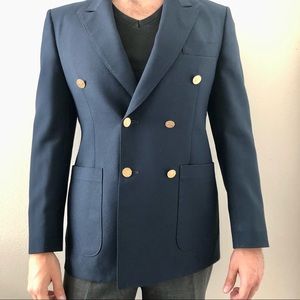 Sears Roebuck Century Club Vintage Navy Blazer Gold 1776 Buttons - 38R